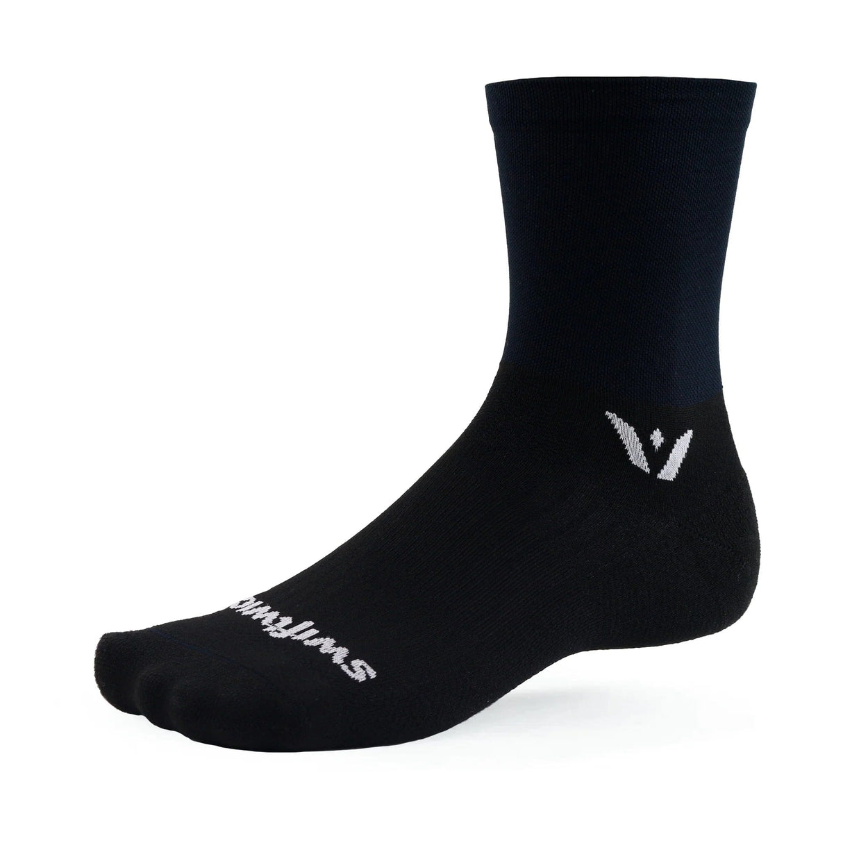 Swiftwick Aspire Five Crew Socks  -  Small / Black