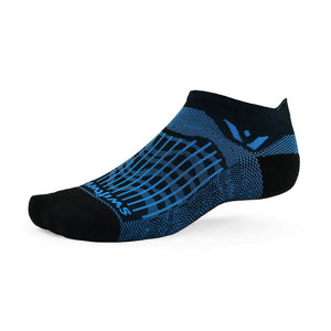 Swiftwick Aspire Zero Tab Socks  -  Small / Black Blue Wave