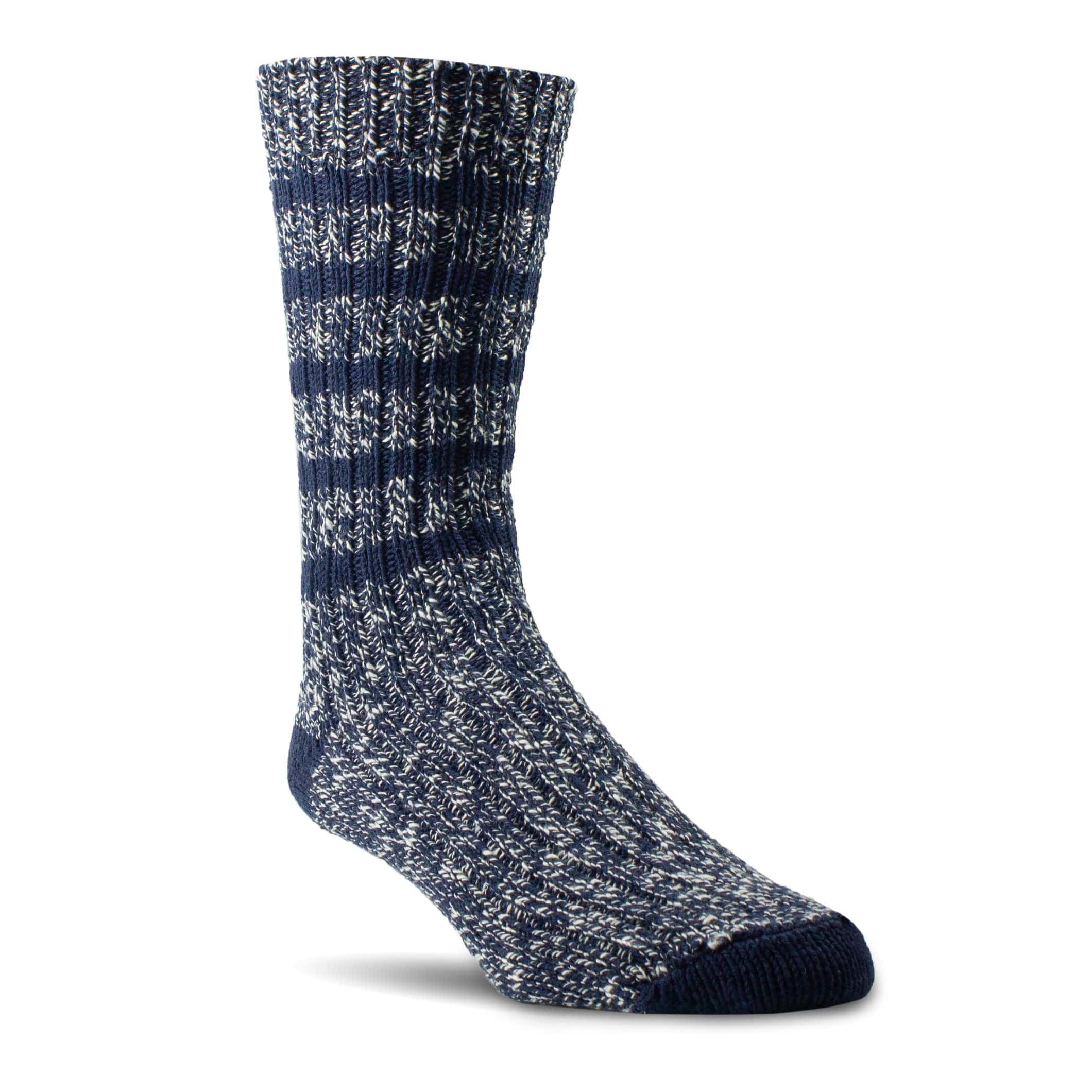 Woolrich Cotton Stripe Ragg Socks  -  Large / Marine Cream