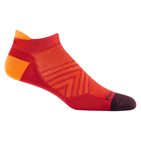 Darn Tough Mens Run No Show Tab No Cushion Ultra-Lightweight Socks  -  Medium / Race Red