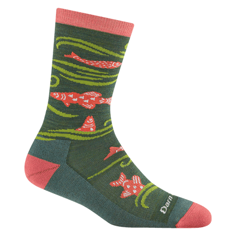 Darn Tough Womens Homer Crew Lightweight Lifestyle Socks  -  Small / Kelp