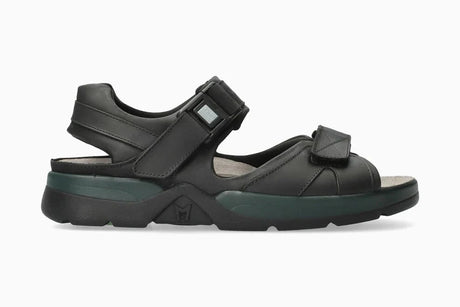 Mephisto Mens Shark Fit Sandals  -  9 / Black Sandalcalf