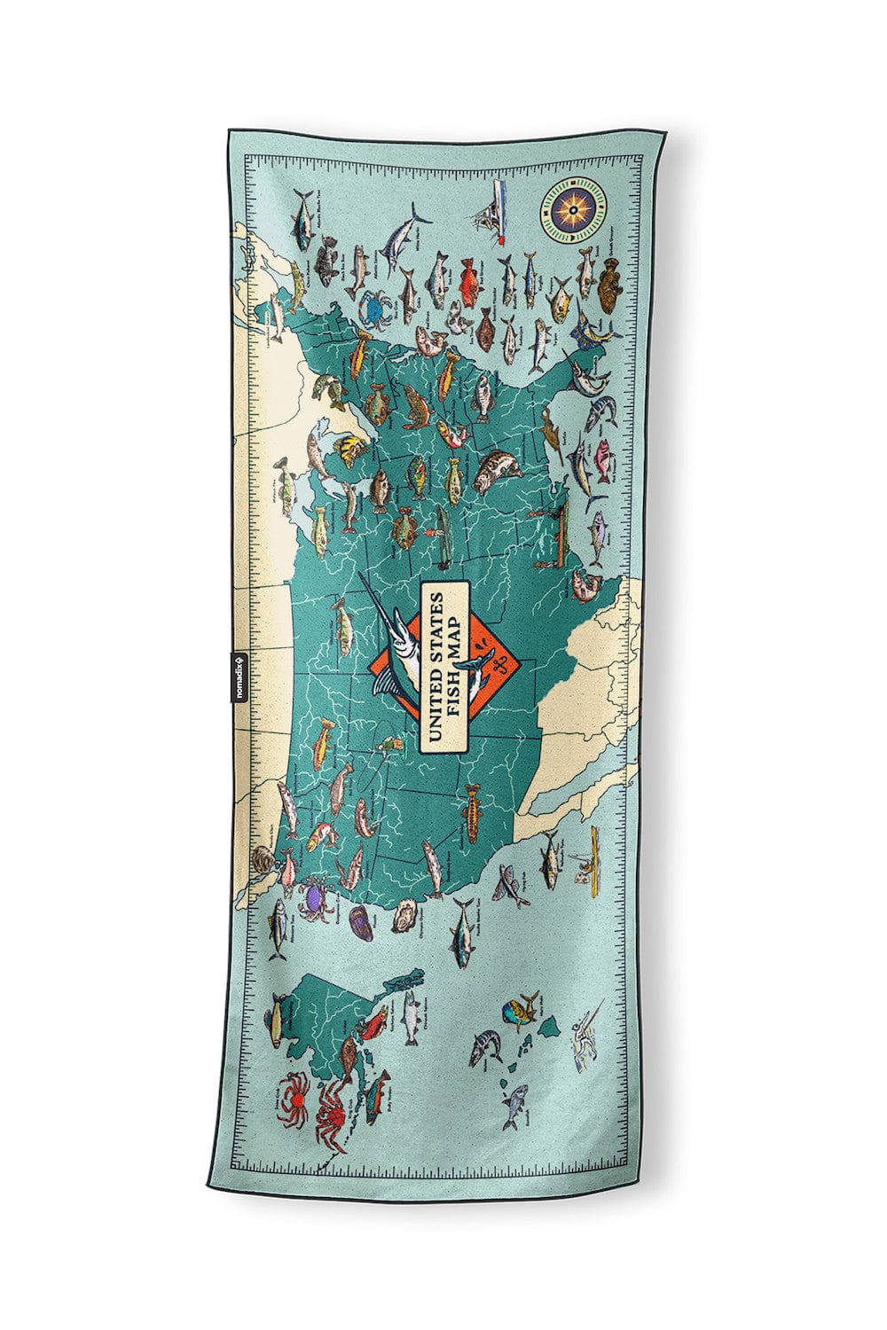 Nomadix Original Towel  -  United States Fish Map