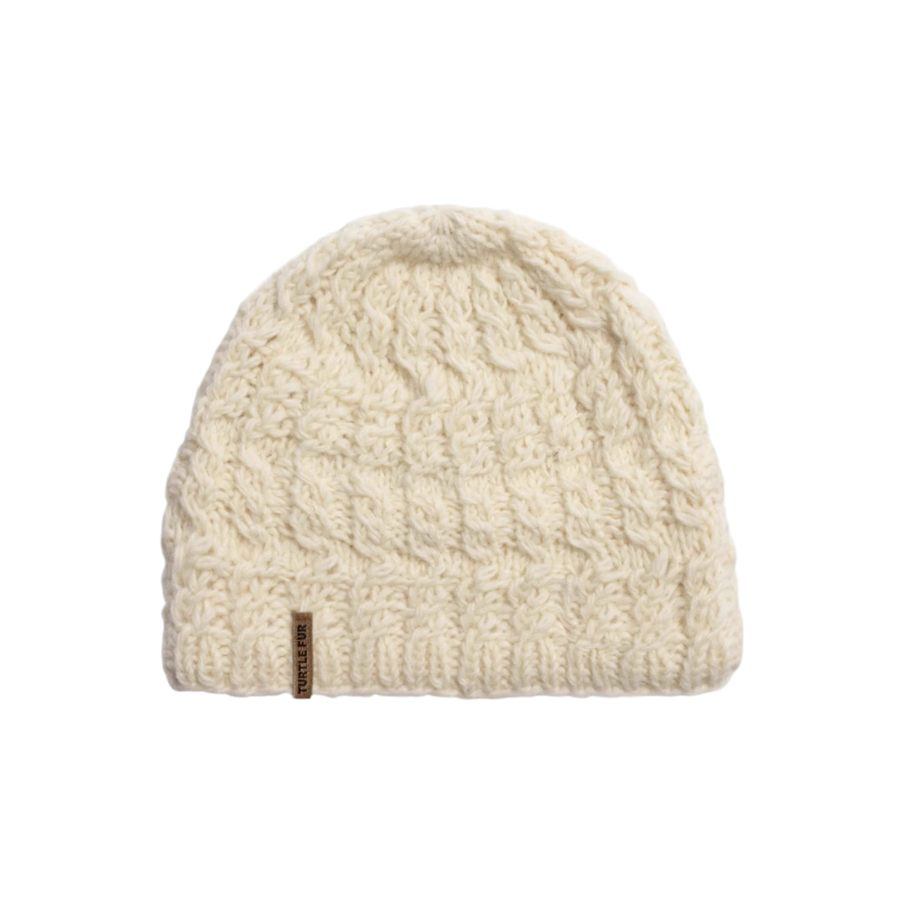 Turtle Fur Mika Wool Beanie  -  One Size Fits Most / White