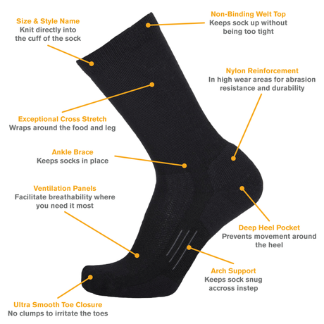 Point6 37.5 Trekking Heavy Crew Socks  -