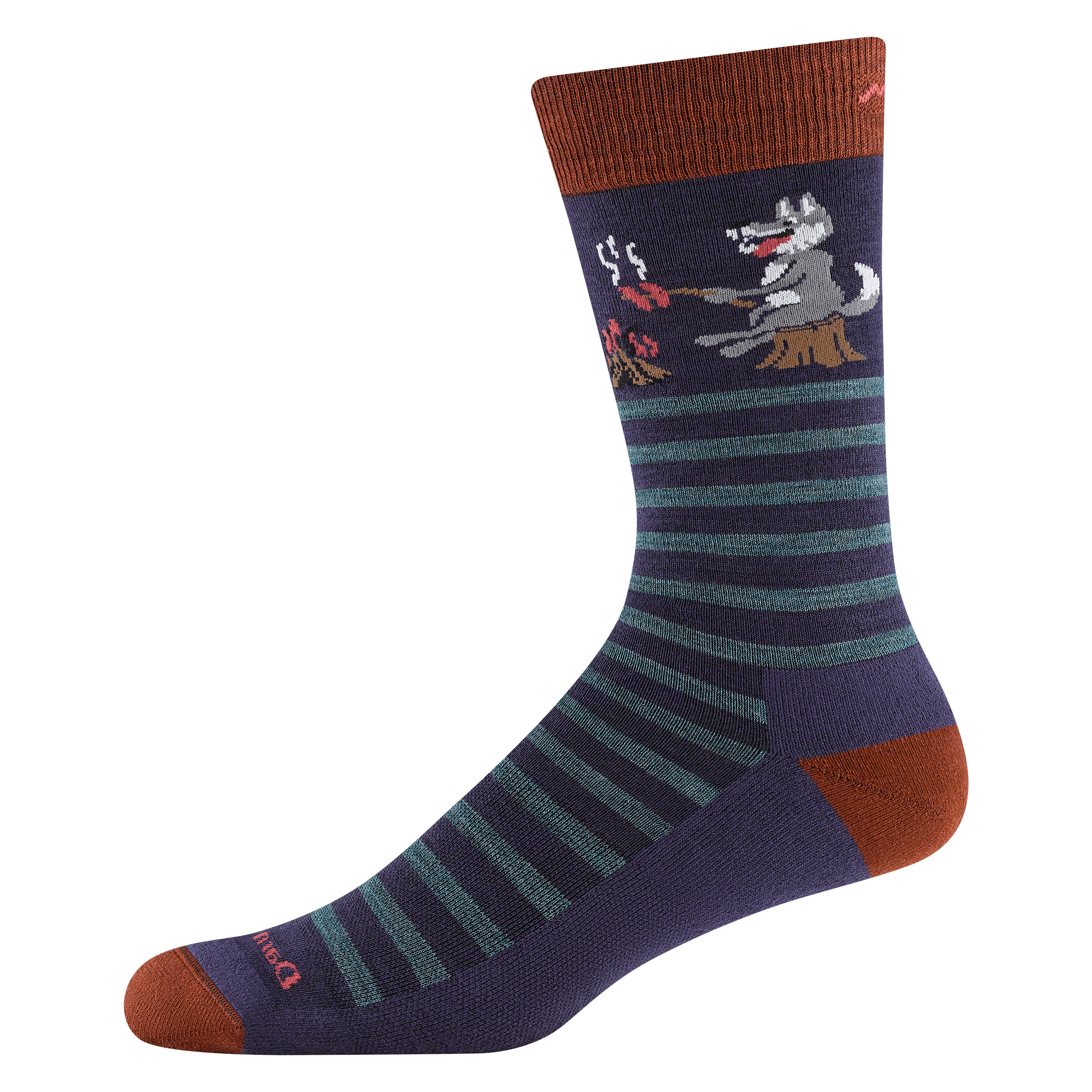 Darn Tough Mens Wild Life Crew Lightweight Lifestyle Socks  -