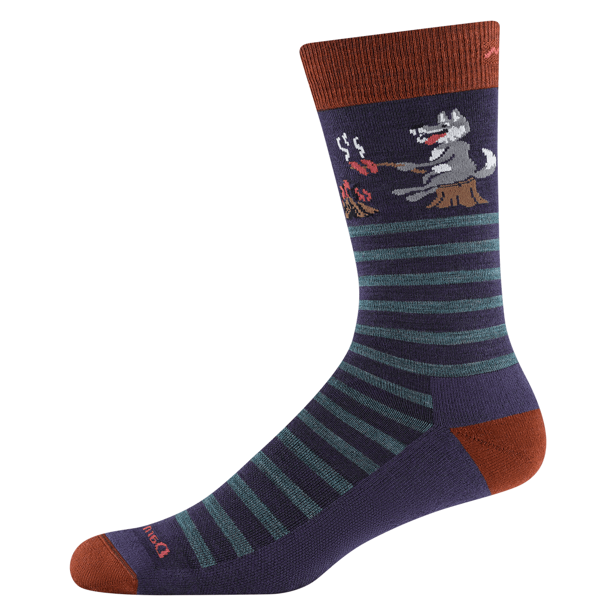 Darn Tough Mens Wild Life Crew Lightweight Lifestyle Socks  -
