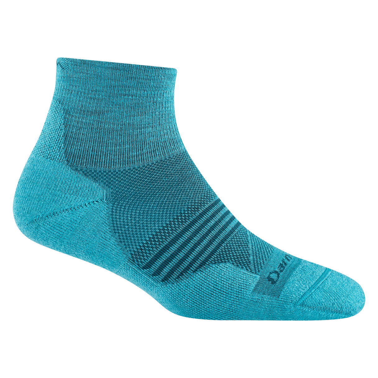 Darn Tough Womens Element Quarter Lightweight Running Socks  -  Small / Cyan