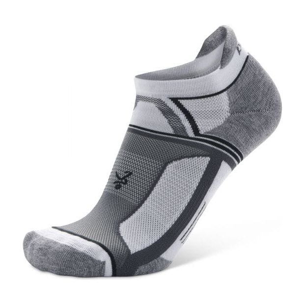 Balega Hidden Contour Recycled No Show Socks - Clearance - Small / White/Grey