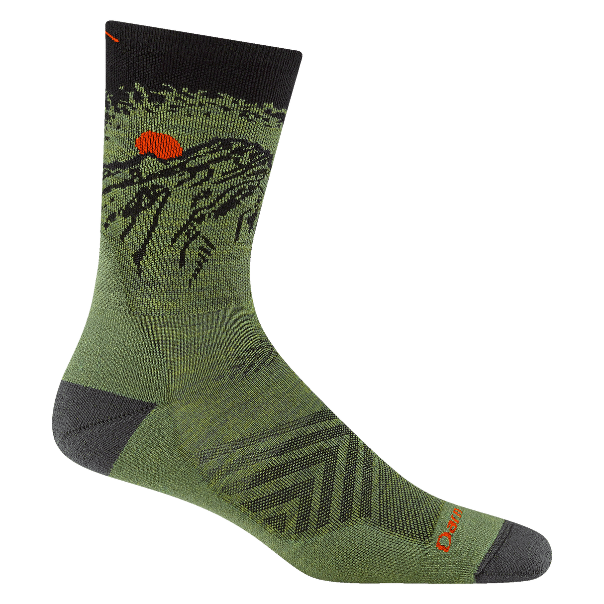 Darn Tough Mens Vert Micro Crew Ultra-Lightweight Running Socks - Medium / Lichen