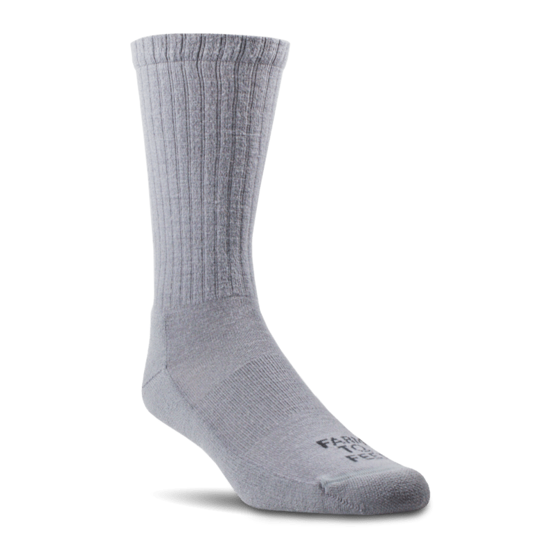 Farm to Feet Mount Airy Light Cushion Crew Everyday Socks  -  Medium / Platinum
