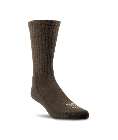 Farm to Feet Mount Airy Light Cushion Crew Everyday Socks  -  Medium / Turkish Coffee