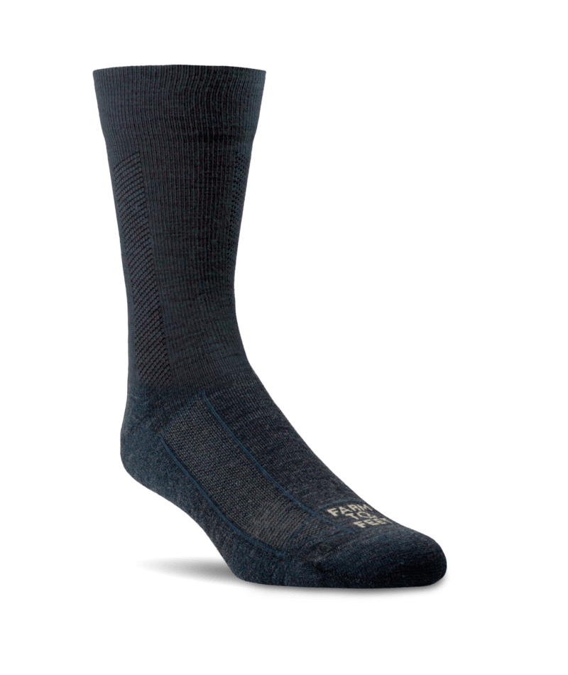 Farm to Feet Greensboro Light Cushion 3/4 Crew Socks  -  Medium / Charcoal