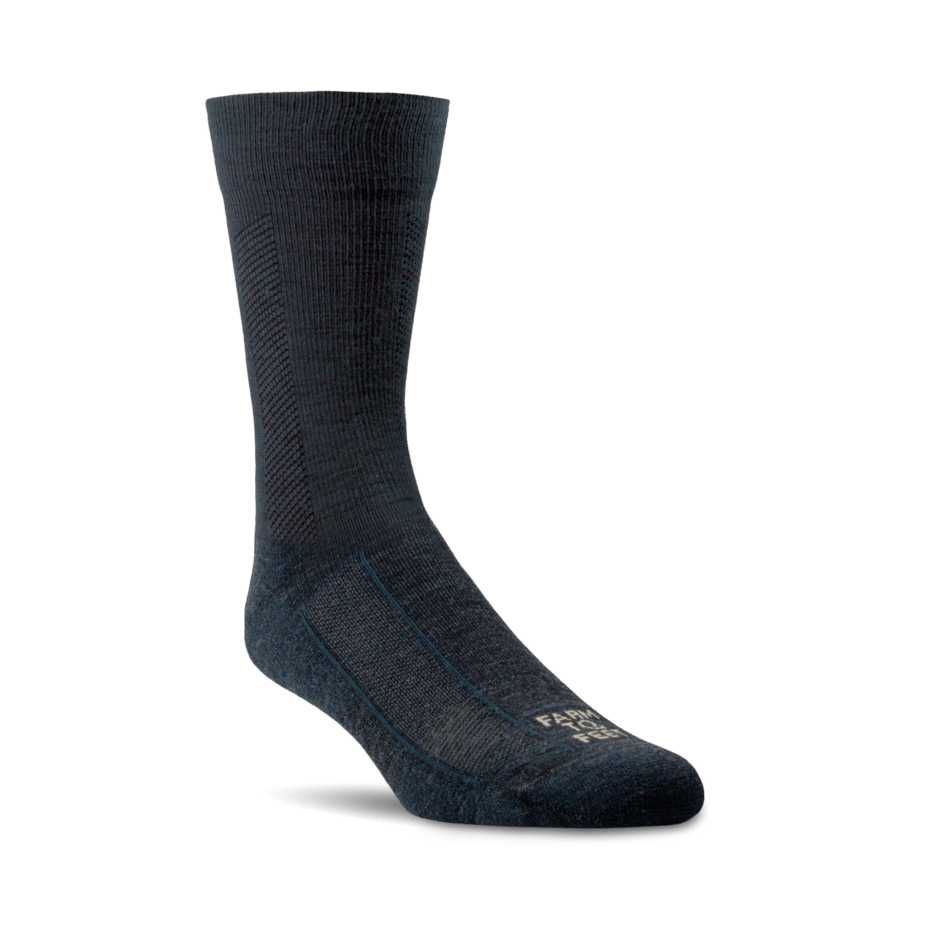 Farm to Feet Greensboro Light Cushion 3/4 Crew Socks - Medium / Charcoal