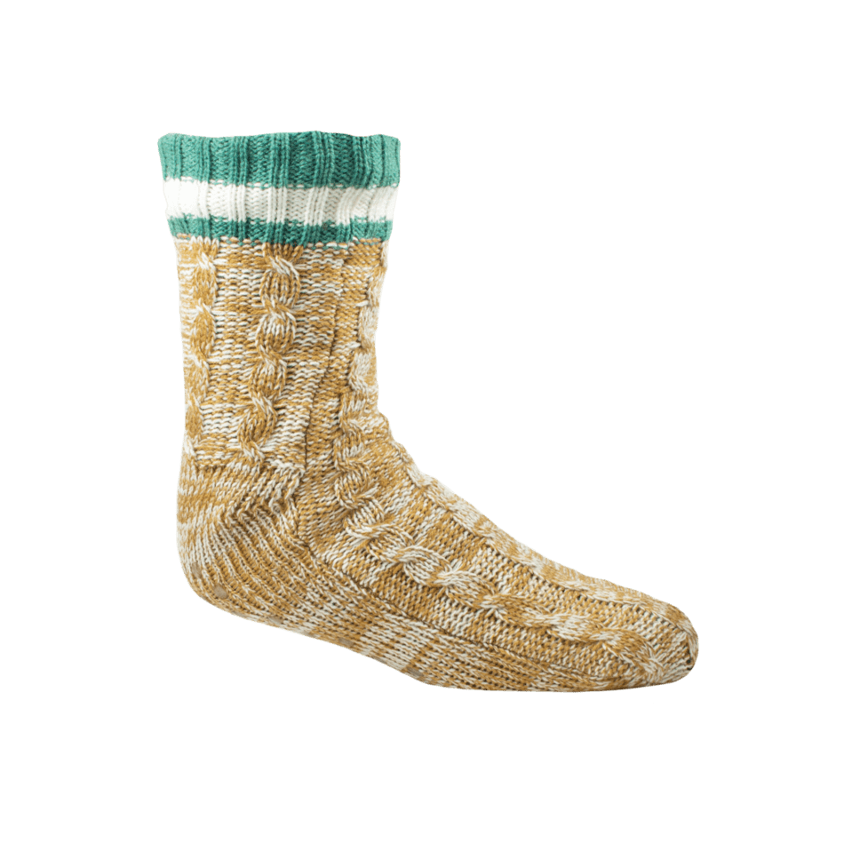 Woolrich Mens Aloe Slipper Socks - Large / Wheat