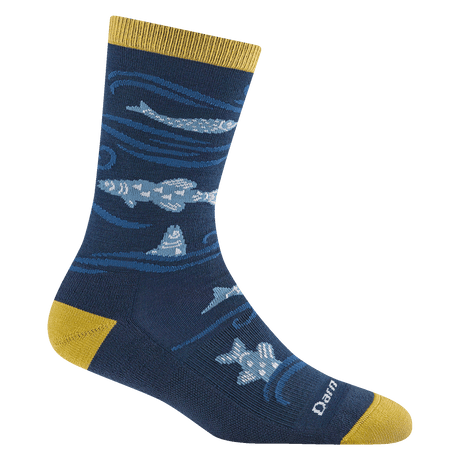 Darn Tough Womens Homer Crew Lightweight Lifestyle Socks  -  Small / Deep Water