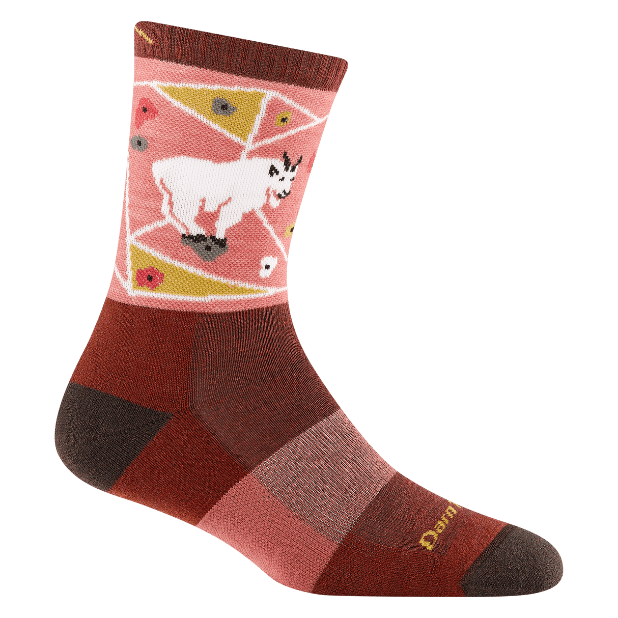 Darn Tough Womens Critter Club Micro Crew Lightweight Hiking Socks - Small / Canyon