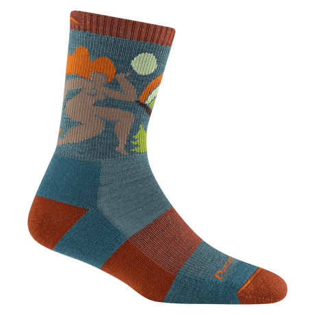 Darn Tough Womens Trailblazer Micro Crew Lightweight Hiking Socks - Clearance  -  Small / Teal