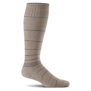 Sockwell Mens Circulator Moderate Compression OTC Socks  -  Medium/Large / Khaki Stripe