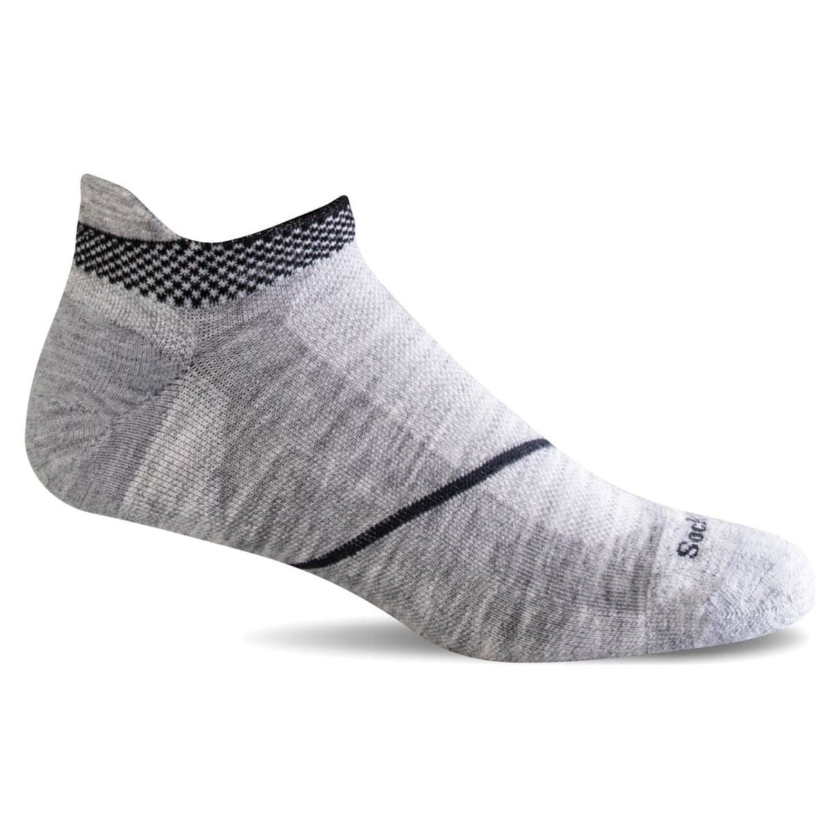 Sockwell Mens Pulse Firm Compression Micro Socks - Medium/Large / Light Gray