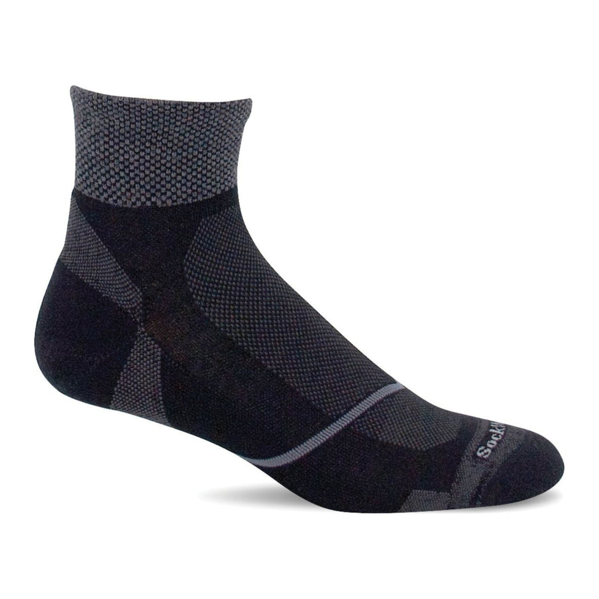 Sockwell Mens Pulse Firm Compression Quarter Socks - Medium/Large / Black