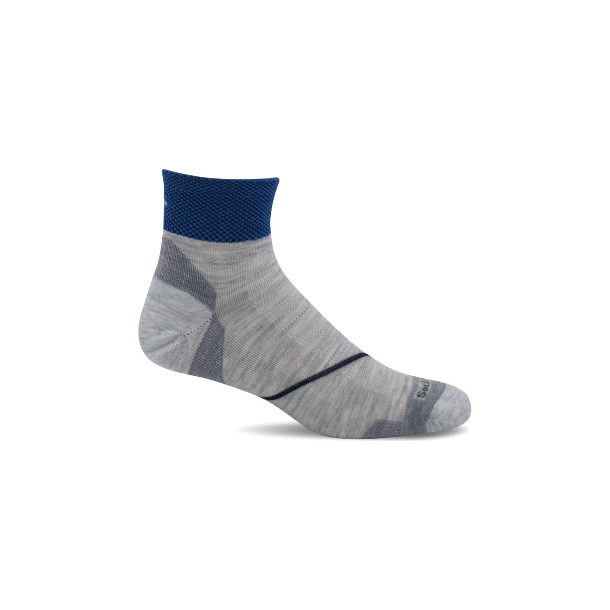 Sockwell Mens Pulse Firm Compression Quarter Socks  -  Medium/Large / Ash
