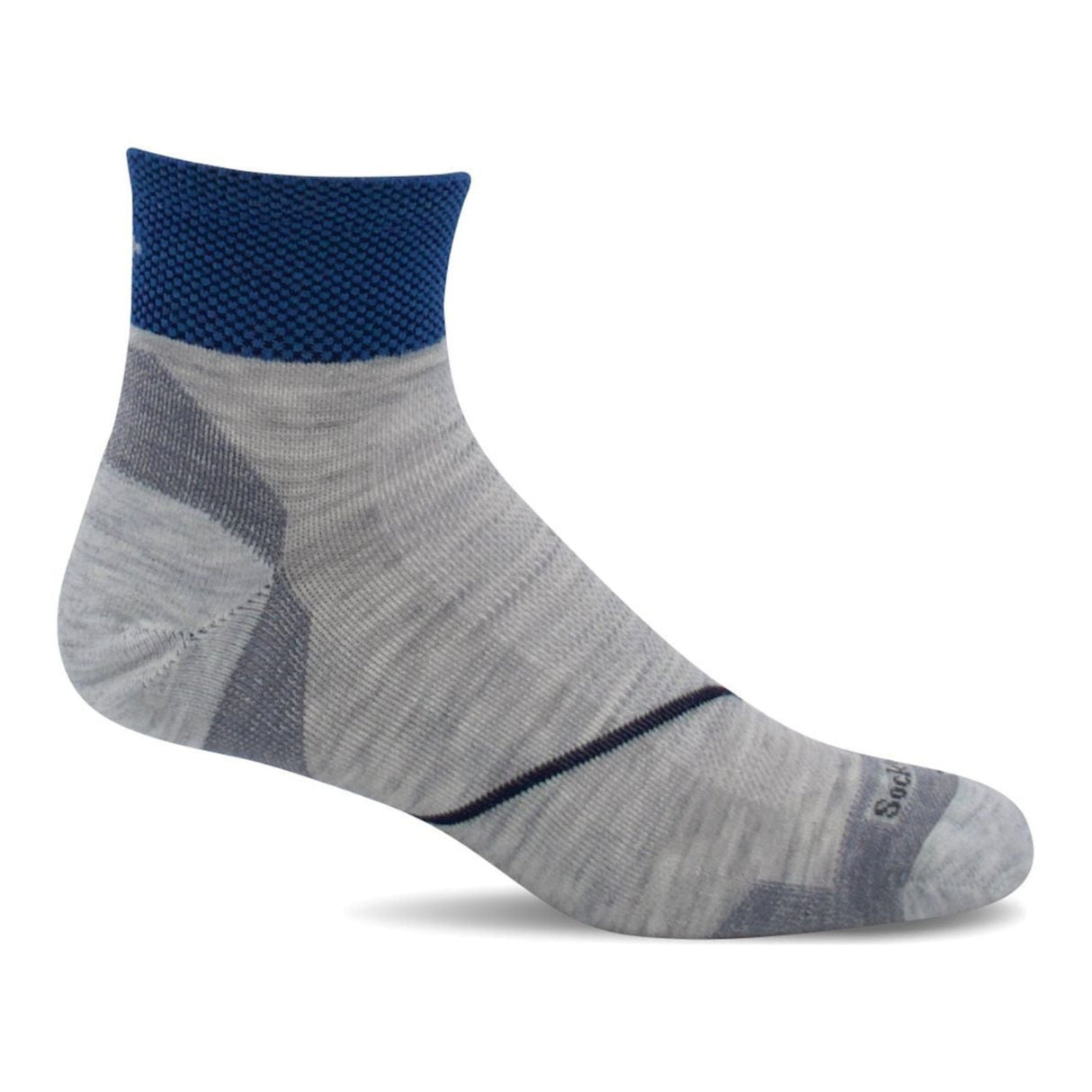 Sockwell Mens Pulse Firm Compression Quarter Socks - Medium/Large / Ash