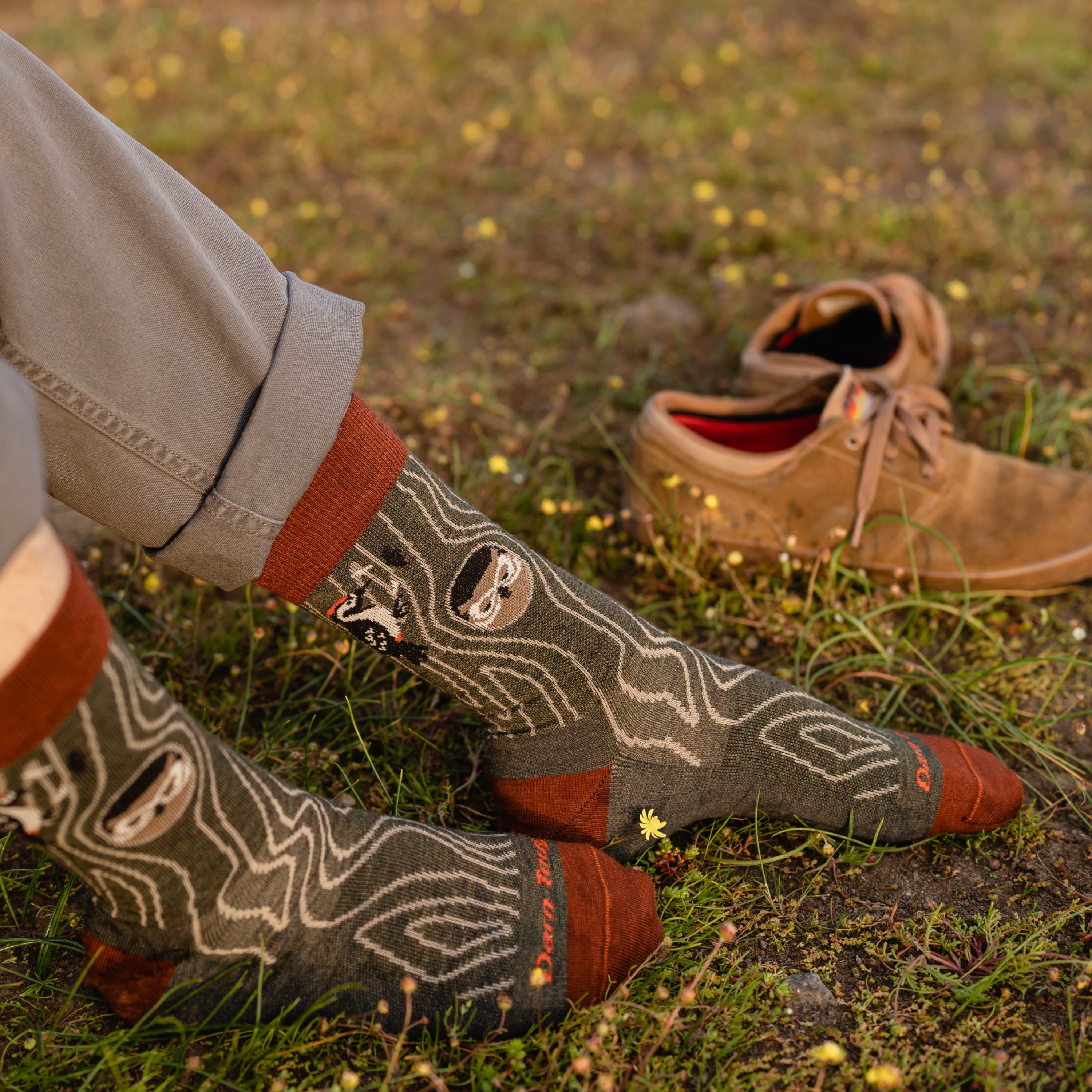 Darn Tough Mens Woody Crew Lightweight Lifestyle Socks  -