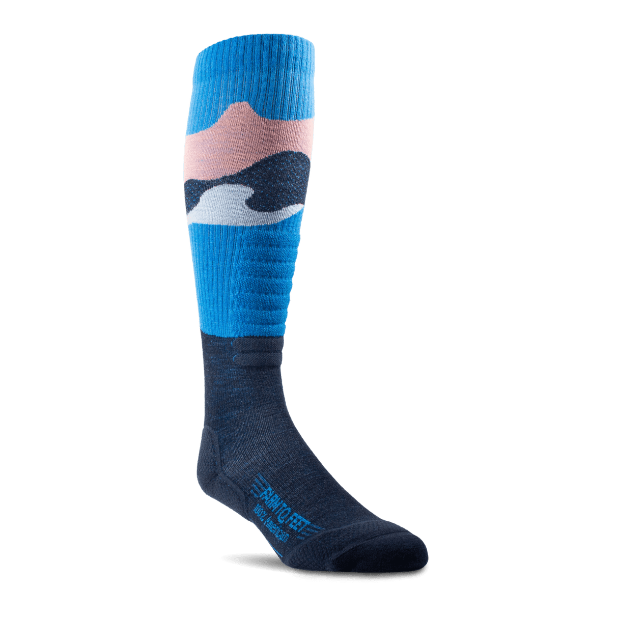 Farm to Feet Sun Valley Light Targeted Cushion Ski Socks  -  Medium / Denim