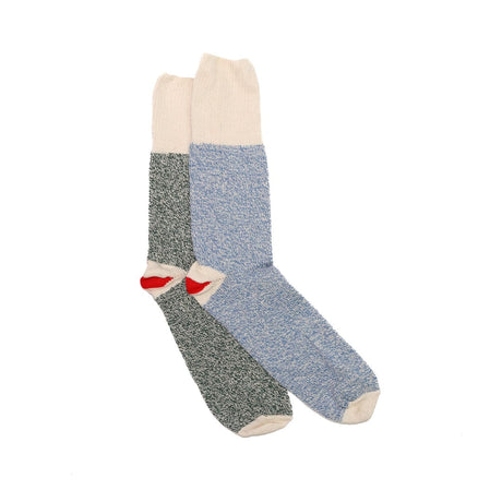 Fox River Original Rockford Red Heel Crew Socks  -  Medium / Green Assorted