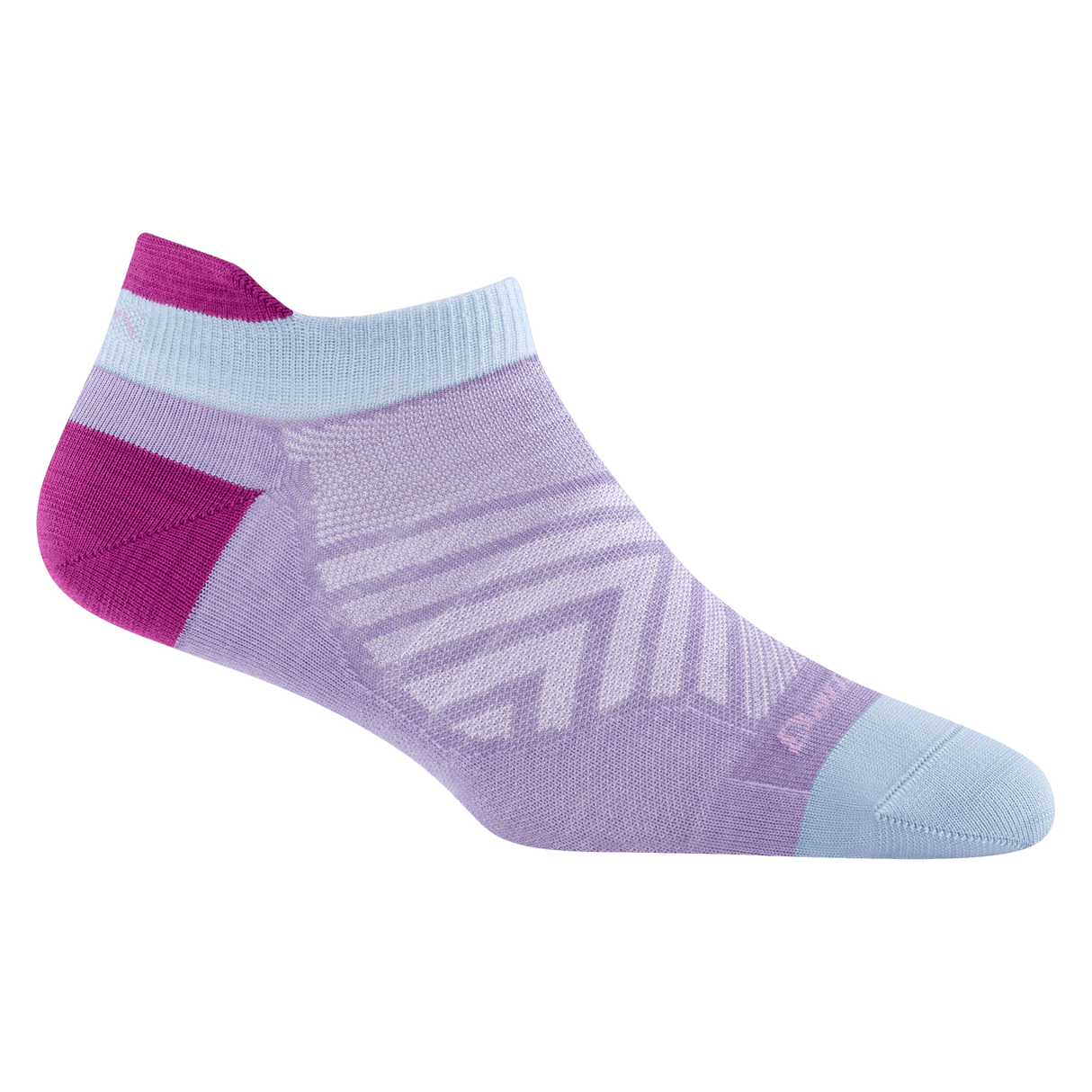 Darn Tough Womens Run No Show Tab No Cushion Ultra-Lightweight Socks - Small / Lavender