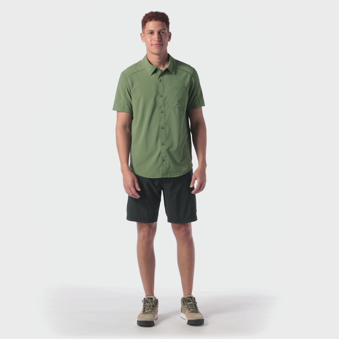 Smartwool Mens Printed Short-Sleeve Button Down