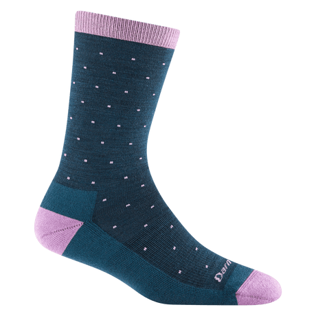 Darn Tough Womens Pin Drop Crew Lightweight Lifestyle Socks - Clearance  -  Small / Dark Teal