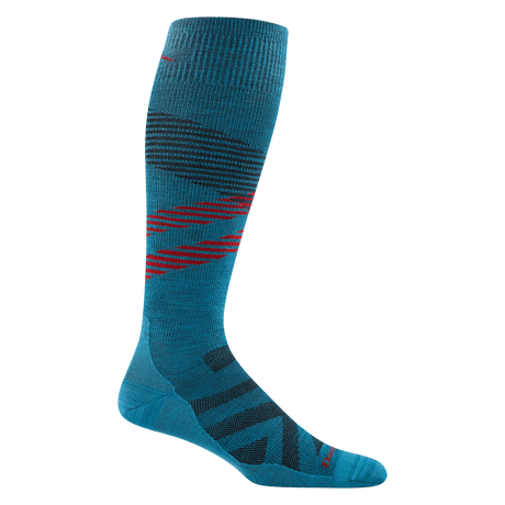 Darn Tough Mens Pennant RFL Over-the-Calf Ultra-Lightweight Ski & Snowboard Socks - Clearance  -  Medium / Cascade