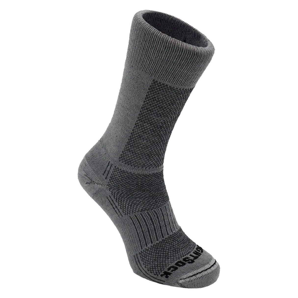 Wrightsock Double-Layer Merino Coolmesh II Crew Socks - Small / Gray/Smoke