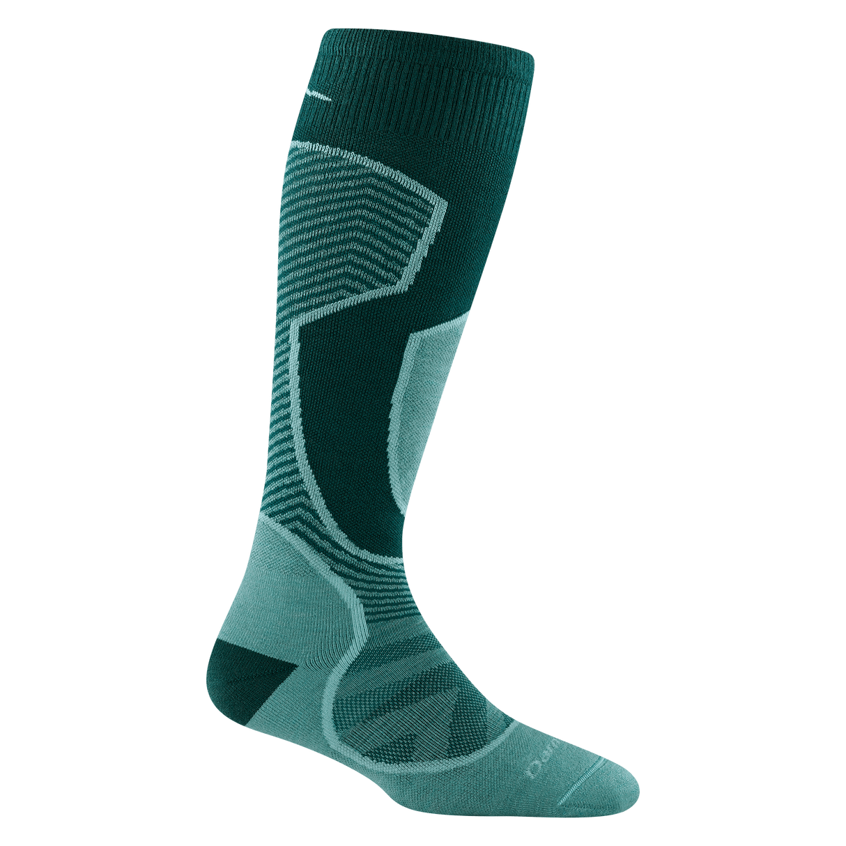 Darn Tough Womens Outer Limits Over-the-Calf Lightweight Ski & Snowboard Socks - Small / Juniper