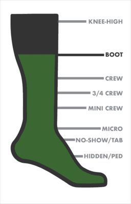 Boot height sock