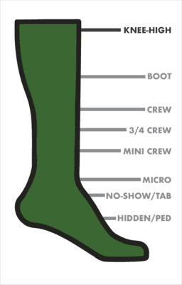 Knee-high height sock