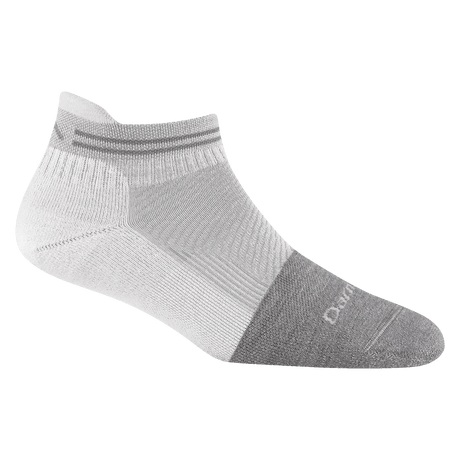 Darn Tough Womens Steely No Show Tab Lightweight Work Socks  -  Small / Cement White