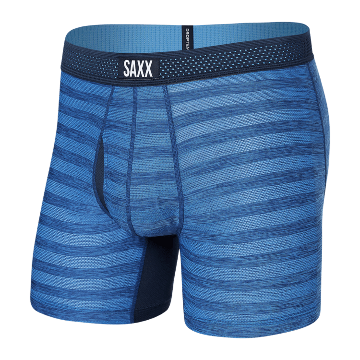 SAXX Mens DropTemp Cooling Mesh Boxer Brief  -  Small / Granada Sky Heather