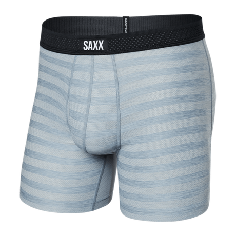 SAXX Mens DropTemp Cooling Mesh Boxer Brief  -  X-Small / Mid Gray Heather