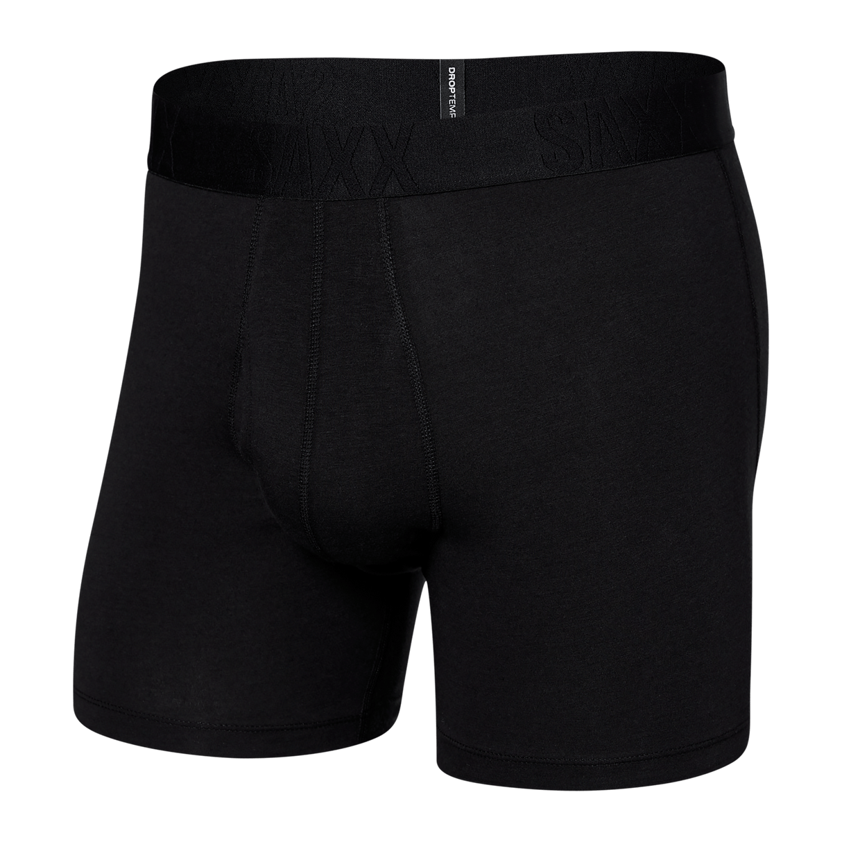 SAXX Mens DropTemp Cooling Cotton Boxer Brief Fly  -  Small / Black