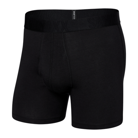 SAXX Mens DropTemp Cooling Cotton Boxer Brief Fly  -  Small / Black