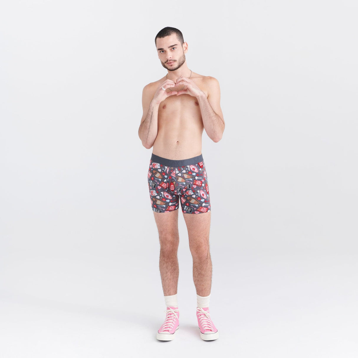 SAXX Mens DropTemp Cooling Cotton Boxer Brief Fly  -