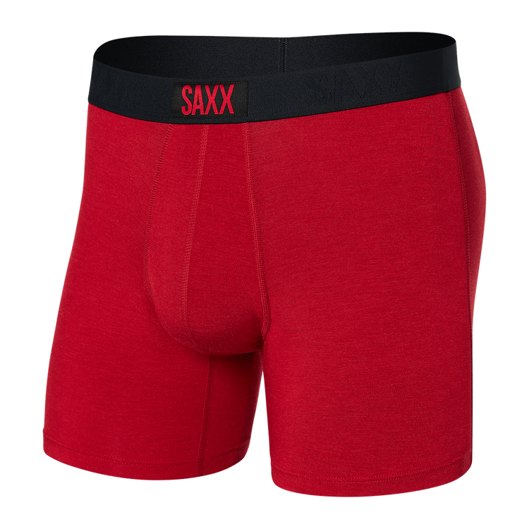 SAXX Mens Vibe Modern Fit Boxer  -  X-Small / Cherry Heather