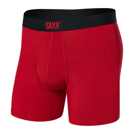SAXX Mens Vibe Modern Fit Boxer  -  X-Small / Cherry Heather