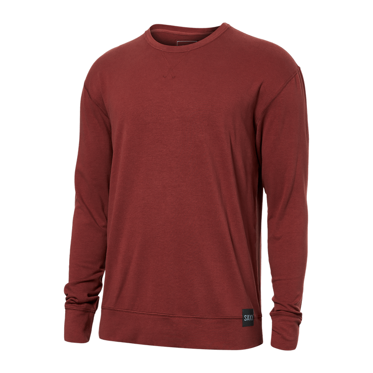 SAXX Mens 3SIX FIVE Long-Sleeve Sweatshirt  -  Medium / Sable