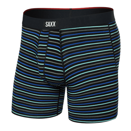 SAXX Mens Vibe Xtra Super Soft Boxer  -  Small / Gent's Stripe - Sport Blue