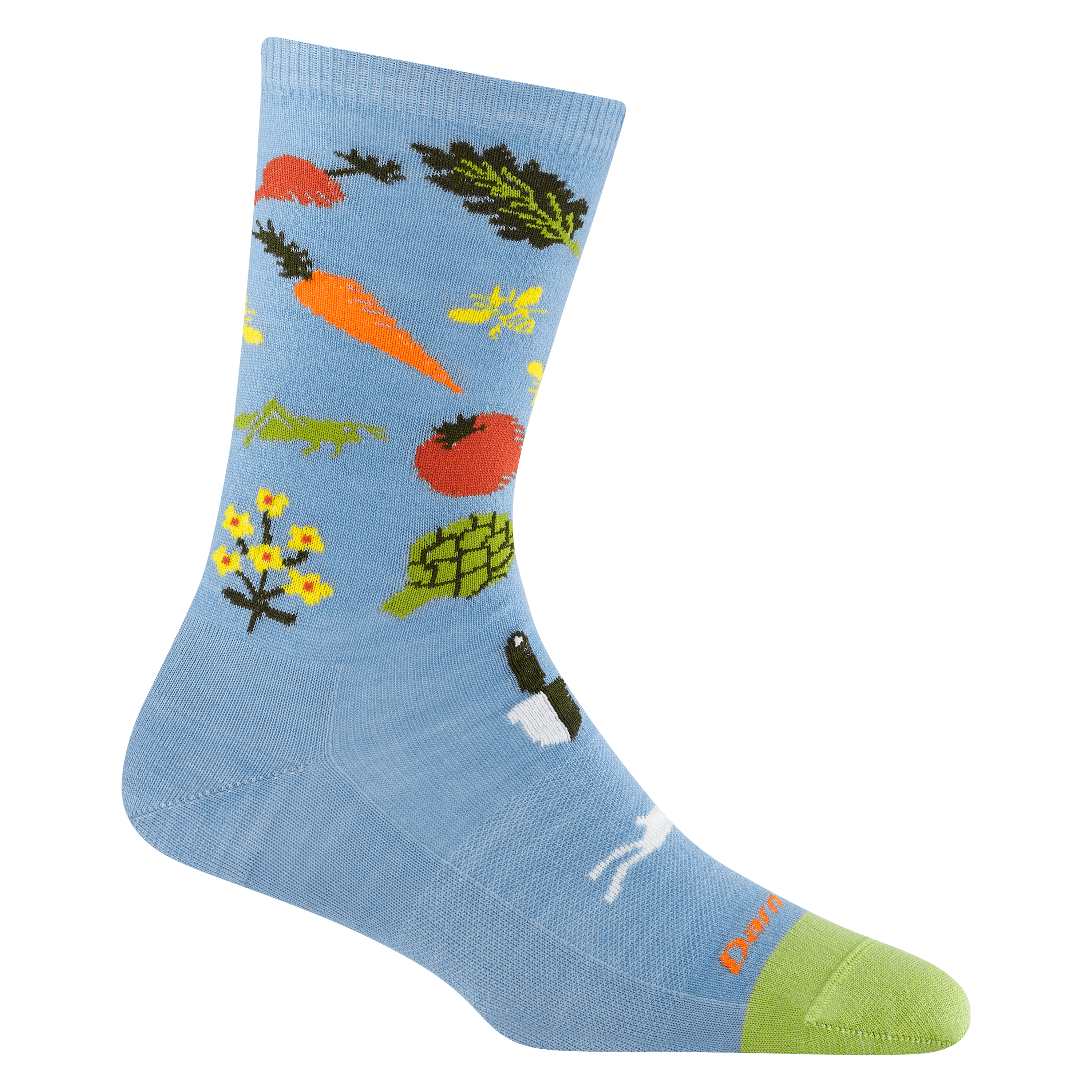 Darn Tough Womens Farmers Market Crew Lightweight Lifestyle Socks  -  Small / Sky