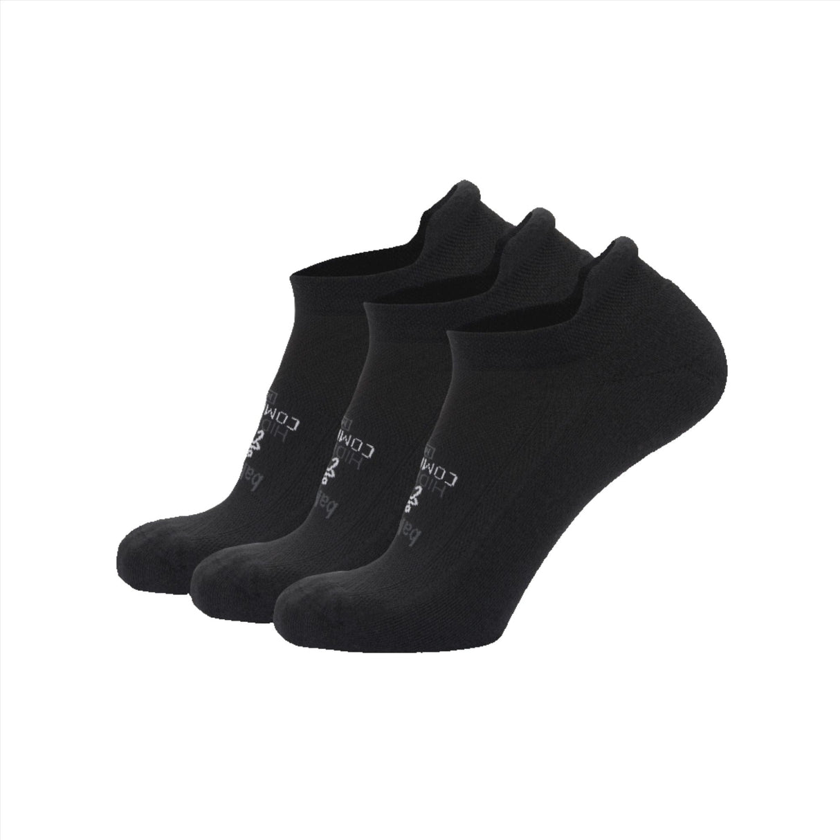 Balega Hidden Comfort No Show Tab Socks  -  Small / Black / 3-Pair Pack